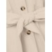 Women Loose Pockerts Buttons Solid Lapel Long Sleeve Casual Coats